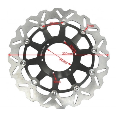6 Montage Loch 330MM Edelstahl Motorrad schwimmende Bremsscheibe Rotor für Honda CBR929 RR CBR954 RR und Leistung