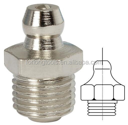 Bohrhals und Knopfverbindung 1/4&quot;-19 BSP Edelstahl Gerade Fett Fitting Kappe mit runden Flachkopf Code