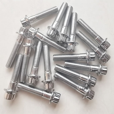 Universalstahlchromplattierte Split-Rim-Montage-Schrauben M7 x 32mm für Räder Keine Gestaltung nur Stil Keine zusätzlichen Eigenschaften