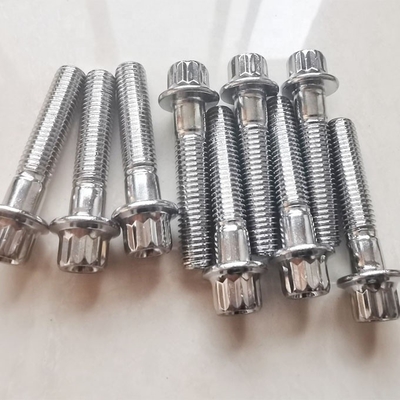 Universaljahr M7*32mm 12-Punkte-Chromrad-Hardware-Schrauben für Universalfahrzeuge Stahl und Chromplattiert