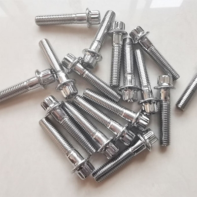 Universalstahlchromplattierte Split-Rim-Montage-Schrauben M7 x 32mm für Räder Keine Gestaltung nur Stil Keine zusätzlichen Eigenschaften