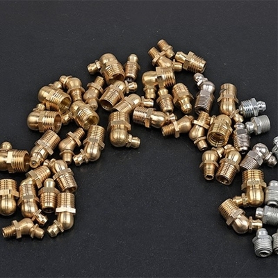 Hochtemperaturbeständiges Messing M8 M10 M6 5/16-24 1/4-19 1/4-28 Grease Zerk Nippel Fitting für industrielle Anwendungen