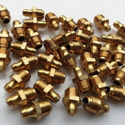 Hochtemperaturbeständiges Messing M8 M10 M6 5/16-24 1/4-19 1/4-28 Grease Zerk Nippel Fitting für industrielle Anwendungen