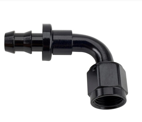 Kundenspezifische Unterstützung Rundkopf Code Schwarzes Aluminium Push-On Schlauch End Fitting Kit AN6 9PCS weibliche Verbindung und langlebig