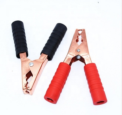 200A Sicherheit Schwerlast Messing Batterie Alligator Klemmen Universal PVC Isolator Starke Alligator Clips für Auto