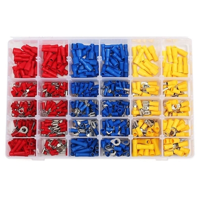 480 Stück Isolierte Endgeräte Elektrische Krampfadern Hintern Spade Ring Gabel Endgerät Set Kit mit Gehäuse für das Jahr Universal