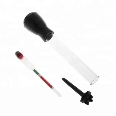 Schwarz-Rot 330mm/13&quot; Glasgummi Rohr Länge Autobatterien Hydrometer für die schnelle Erkennung von sauren Wasser-Elektrolyten
