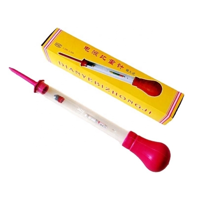 Schwarz-Rot 330mm/13&quot; Glasgummi Rohr Länge Autobatterien Hydrometer für die schnelle Erkennung von sauren Wasser-Elektrolyten