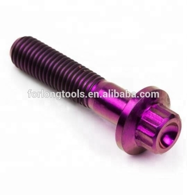 6AL-4V GR5 DIN Standard M7*32 12 Punkte Flanschkopf Titanium Split Rim Bolt für BBS und dauerhaftes Design