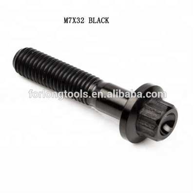 6AL-4V GR5 DIN Standard M7*32 12 Punkte Flanschkopf Titanium Split Rim Bolt für BBS und dauerhaftes Design
