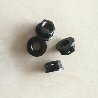 Korrosionsbeständige PVD-Finixierung M10 X 1.25 Schwarze Titanium Hex Flanschmutter für Schließdraht