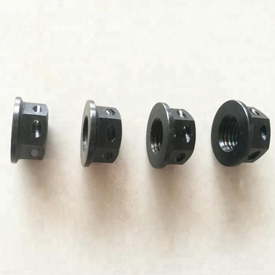 Korrosionsbeständige PVD-Finixierung M10 X 1.25 Schwarze Titanium Hex Flanschmutter für Schließdraht