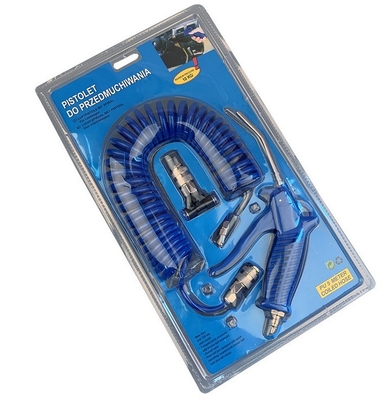 Kundenspezifische Unterstützung ODM 5m Schlauch Pneumatische Reinigungspistole Set Polyurethan TPU Griff ohne Lastgeschwindigkeit N / M für professionelle Staubentfernung