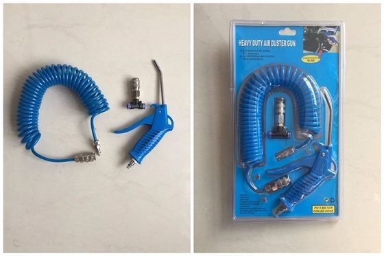 Kundenspezifische Unterstützung ODM 5m Schlauch Pneumatische Reinigungspistole Set Polyurethan TPU Griff ohne Lastgeschwindigkeit N / M für professionelle Staubentfernung