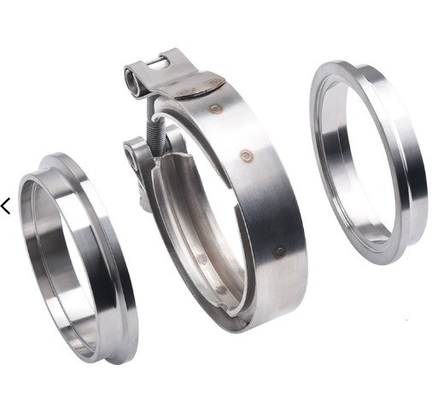 1.5-6.0 Universal 304 Edelstahl-V-Band-Auspuffklemmen mit weiblicher männlicher Flansche