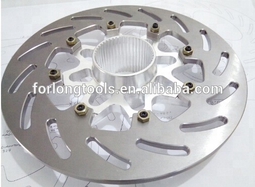 Fahrzeugmodell Fahrzeugbremsscheiben 12,00 &quot;Titan Sprint Rotor mit 8 x 7&quot; Bolt Kreis und Schlitten-Design in Titan-Ausführung