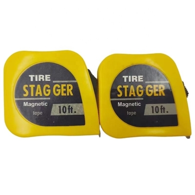 Benutzerdefiniertes Logo Stahl-Rennreifen Stagger-Band Größe 10 Fuß * 1/4 &quot; Stahlblatt Material Magnetwerkzeuge Gelb für den Nutzen