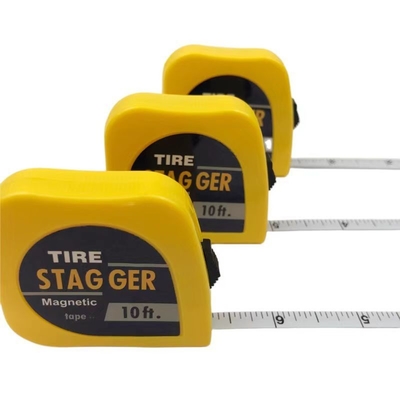 Gelb 10 Fuß Magnetischer Rennreifen Stagger Band Maße 1/4 &quot; Breite der Klinge für Präzisionsmessungen in Imperial Inch