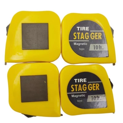 Gelb 10 Fuß Magnetischer Rennreifen Stagger Band Maße 1/4 &quot; Breite der Klinge für Präzisionsmessungen in Imperial Inch