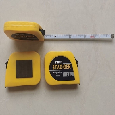 Gelb 10 Fuß Magnetischer Rennreifen Stagger Band Maße 1/4 &quot; Breite der Klinge für Präzisionsmessungen in Imperial Inch