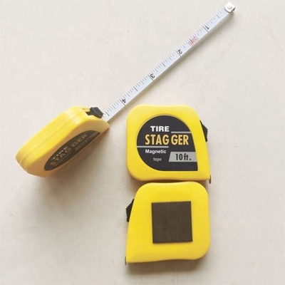 Gelbfarbiger Rennwagen-Stagger-Tape-Messklemm 10 Fuß * 1/4 &quot; mit imperiale Messsystem und magnetische Werkzeuge