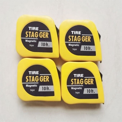 Gelbfarbiger Rennwagen-Stagger-Tape-Messklemm 10 Fuß * 1/4 &quot; mit imperiale Messsystem und magnetische Werkzeuge