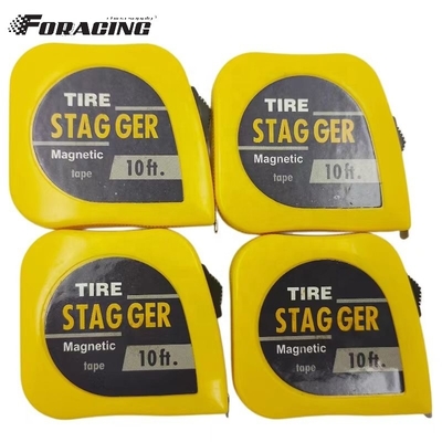 Professionelle 10-Fuß-Magnet-Rennreifen-Stagger-Tape-Messung mit 1/4&quot; breiter Klinge und gelbem Tap