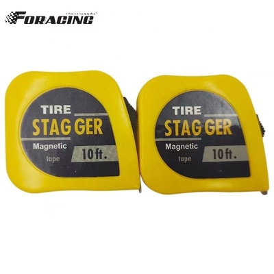 10 FT Stahlblatt Rennreifen Stagger-Tape-Messung mit magnetischem Rücken und Chromplattiert Finish Custom Logo