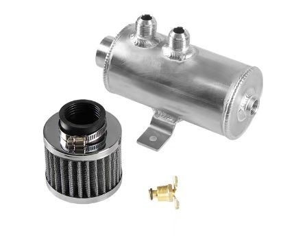 Universal 750ML Öl-Fangbehälter Tank Polster Aluminium W/ Atemfilter verblüfft AN10 für unvergleichliche Leistung