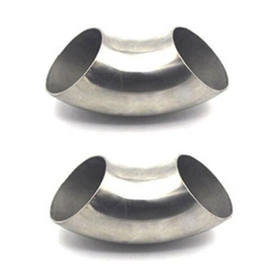 304 Edelstahl 90 Grad Schweiß biegen Ellenbogen Runde Form mit poliertem Finish 1,5 mm Gießdicke