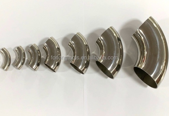 304 Edelstahl 90 Grad Schweiß biegen Ellenbogen Runde Form mit poliertem Finish 1,5 mm Gießdicke