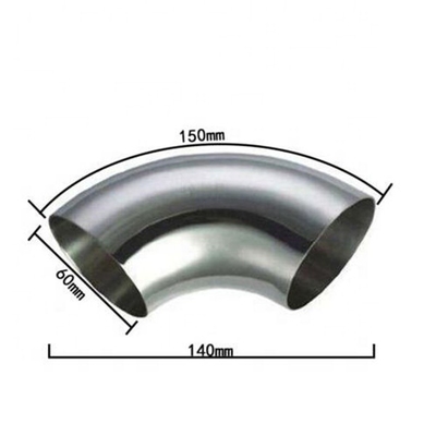 304 Edelstahl 90 Grad Schweiß biegen Ellenbogen Runde Form mit poliertem Finish 1,5 mm Gießdicke