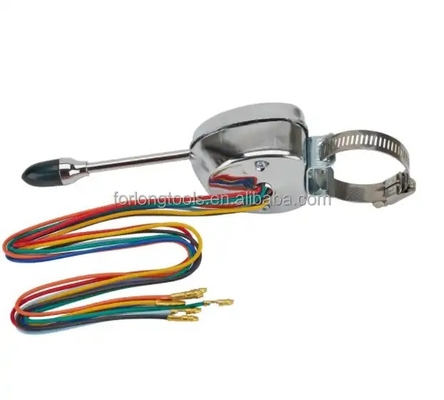 Schwarzer Universal-Hot Rod Chrom-Säulen-Aufbau Dreh-Signal-Schalter mit Gefahrenknopf und OEM Standardgröße