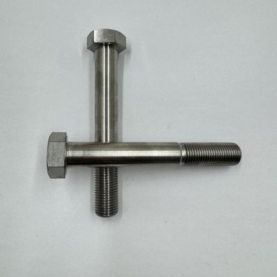 DIN Standard GR5 Titanium Hex Head Bolt 1/2&quot;-20 x 4.5&quot; Stutzgraben mit natürlicher Oberfläche 6AL-4V Titanlegierung