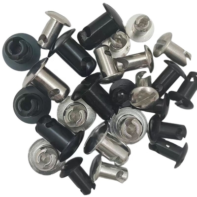 Universal 7/16 &quot;Aluminium Dzus Stud Dome Kopf.500 Schwarze Viertel Drehverbindungen Die Top-Pick für Sprint Auto Anpassung