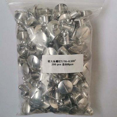 7/16 &quot;Aluminium Viertel Dreh Dzus mit 1&quot; Großkopf x.500 Sprint Auto Silber für Universal-Auto-Fitment