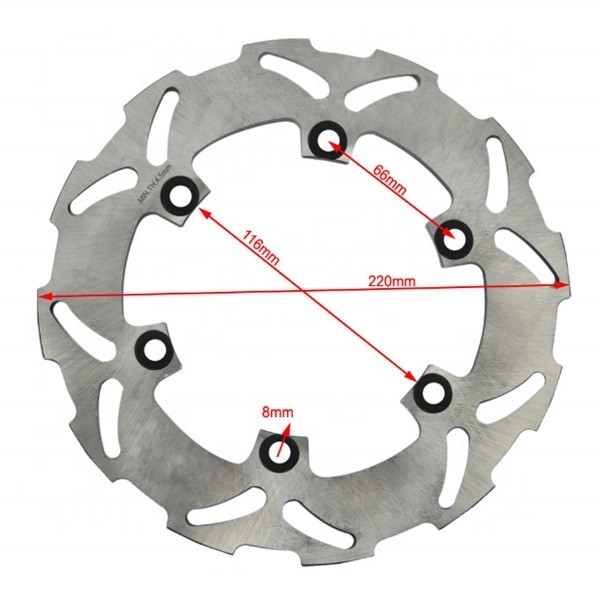 220mm OD Festbremsscheibenrotor für Yamaha TT 250 YZF R6 600 YZF R1 1000 Glatte Bremsung und gleichbleibende Leistung