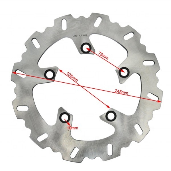 245mm Dicke Rückbremsscheibenrotor für Yamaha FZ6 600 FZ6 Fazer 600 Road Motorrad aus langlebigem Edelstahl