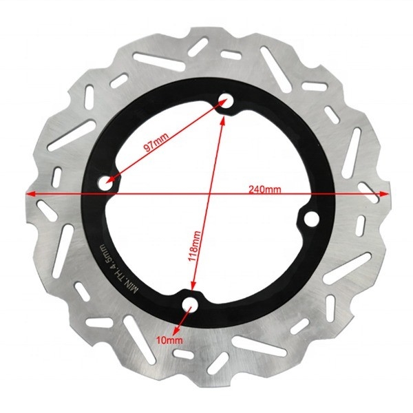 Hintere Position 240mm Festscheibenbremsrotor für Honda Racing Bike CB F 500 CB X 500 CBR R 500 Glatte und leise Bremsen