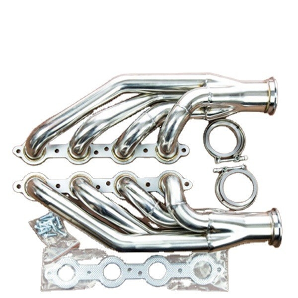 Polsterte Rennfahrzeug-Auspuffleitung aus Edelstahl für 97-14 Chevy Small Block V8 LS1 LS2 LS3 LS6 LSX