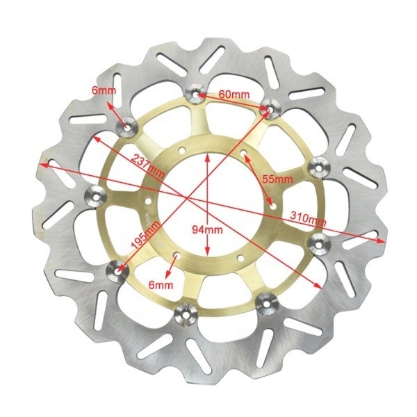 310mm Schwimmbremsscheibe Rotor für Honda Racing Bike CB 1000 R CBR RR 1000 CTX ABS 1300 4,5mm Dicke 1,50kg