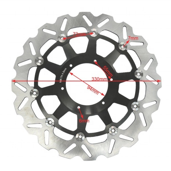 6 Montage Loch 330MM Edelstahl Motorrad schwimmende Bremsscheibe Rotor für Honda CBR929 RR CBR954 RR und Leistung