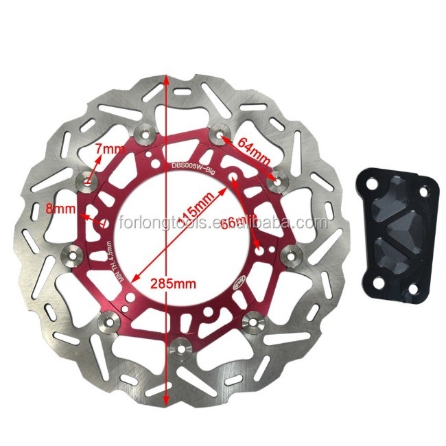 Langlebiger OD 285mm ID 115mm YP MAJESTY 250 Hecktrommel Modell Heckbremsscheiben Rotor für Yamaha Titanium Motorrad Rennen