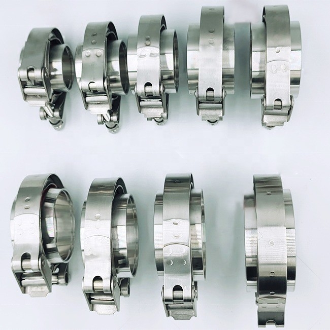 1.5-6.0 Universal 304 Edelstahl-V-Band-Auspuffklemmen mit weiblicher männlicher Flansche