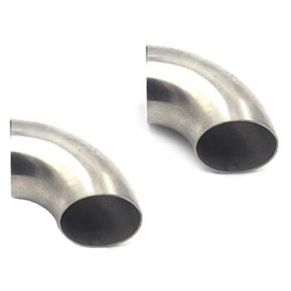 304 Edelstahl 90 Grad Schweiß biegen Ellenbogen Runde Form mit poliertem Finish 1,5 mm Gießdicke