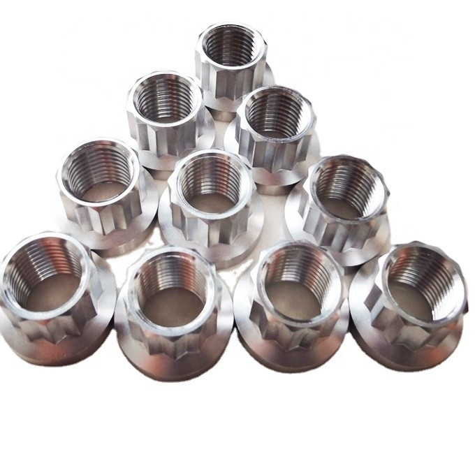 Universal 12 Punkte Flanschmutter 3/8-24 Gewinde 7/16&quot; SOCKET/WRENCH aus hochfester Titanlegierung für Vielseitigkeit