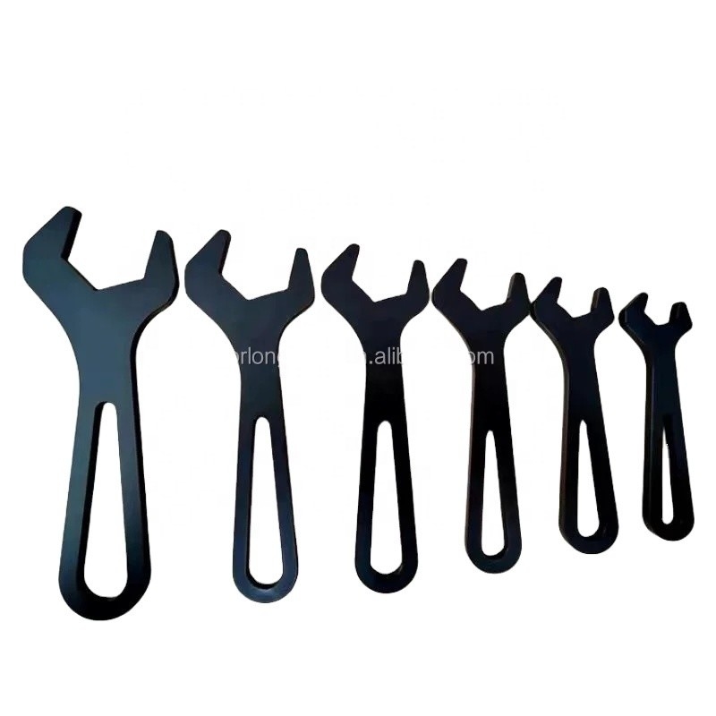 Universal Black Racing AN Schlüsselschlüssel AN Schlüssel für Sprint-Auto-Werkzeugsätze An4-An16 6PCS Ein Kit Leichtbau Aluminium